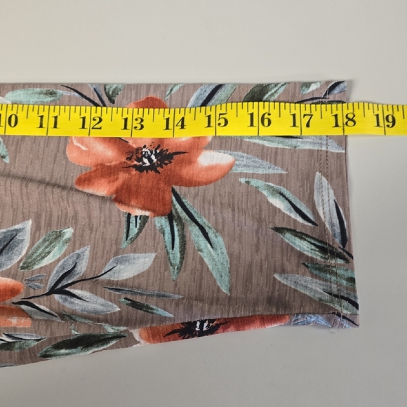 Honeyme Curvy Tan Floral Mini Dress, XXXL - Picture 9 of 11